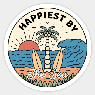 Happiest By The Sea Sticker